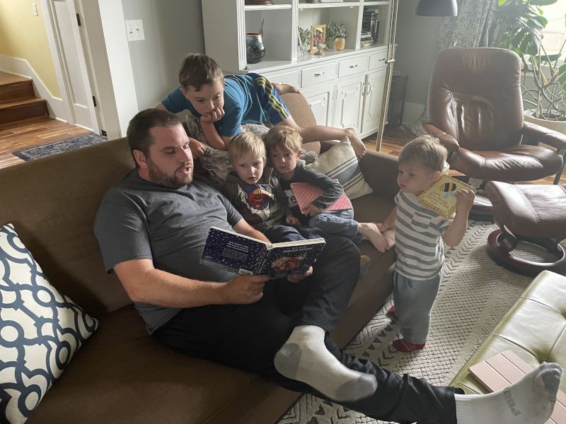 Austin Reading to Our Nephew