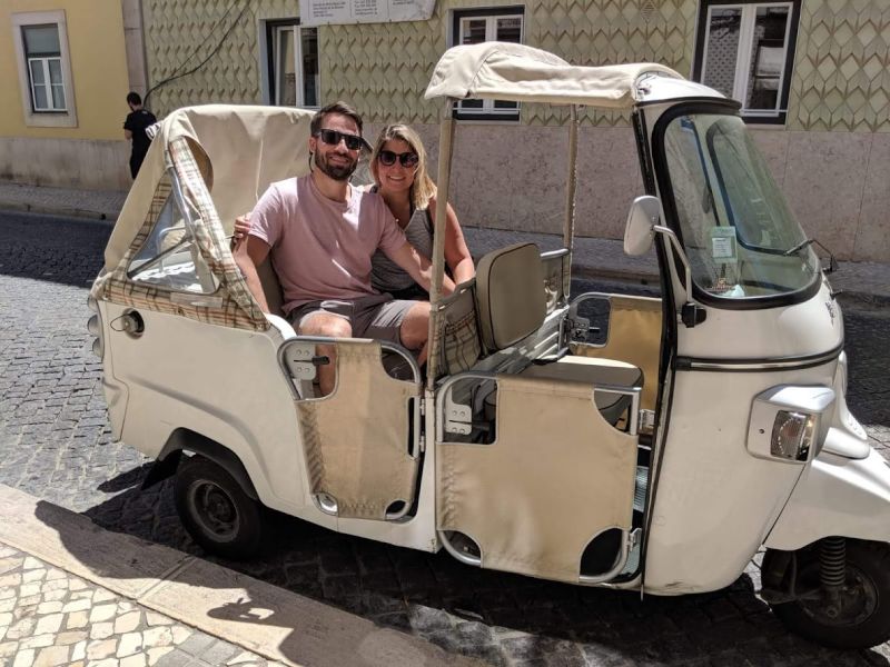 On a Tuk-Tuk in Portugal
