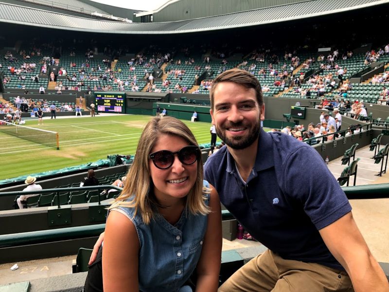 Taking in a Match at Wimbledon