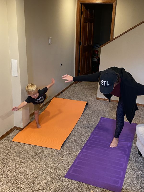 Practicing Yoga!