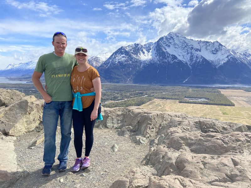 At the Top of a Hike in Alaska