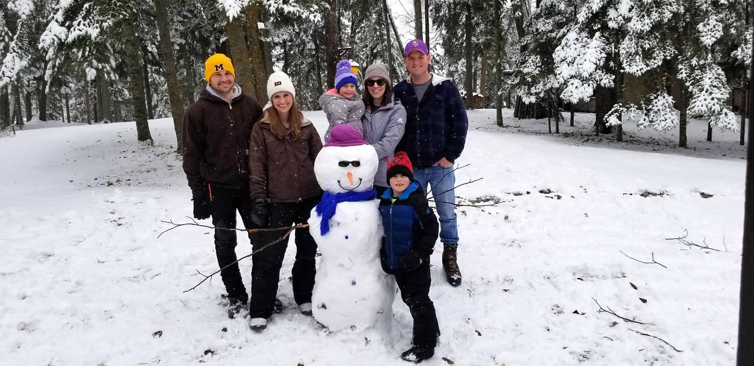 Building a Snowman With Our Niece & Nephew