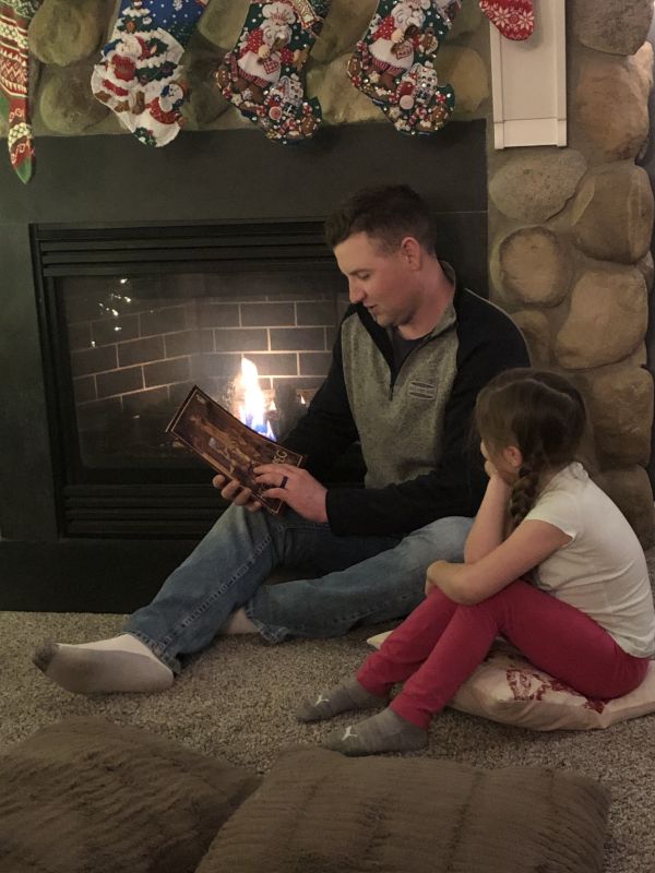 Reading a Christmas Story to Our Niece
