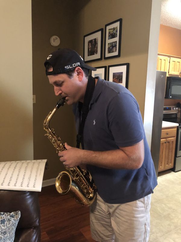 Blake Playing Saxophone