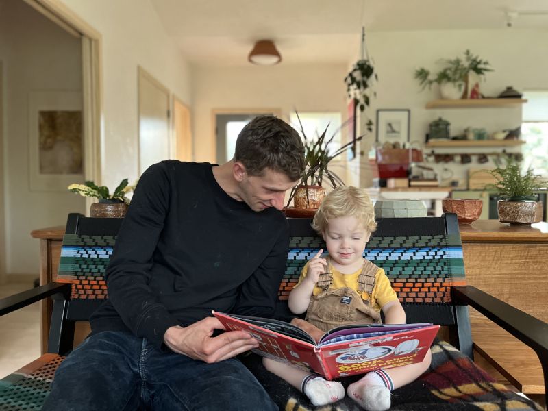 Reading With Our Nephew