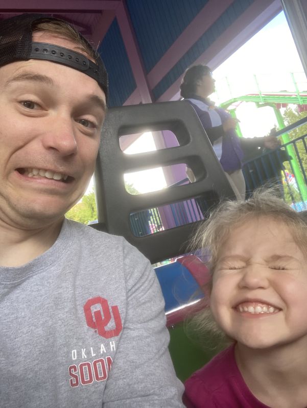 Audrey's First Rollercoaster!