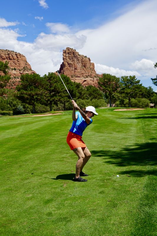Krysta Golfing in Sedona