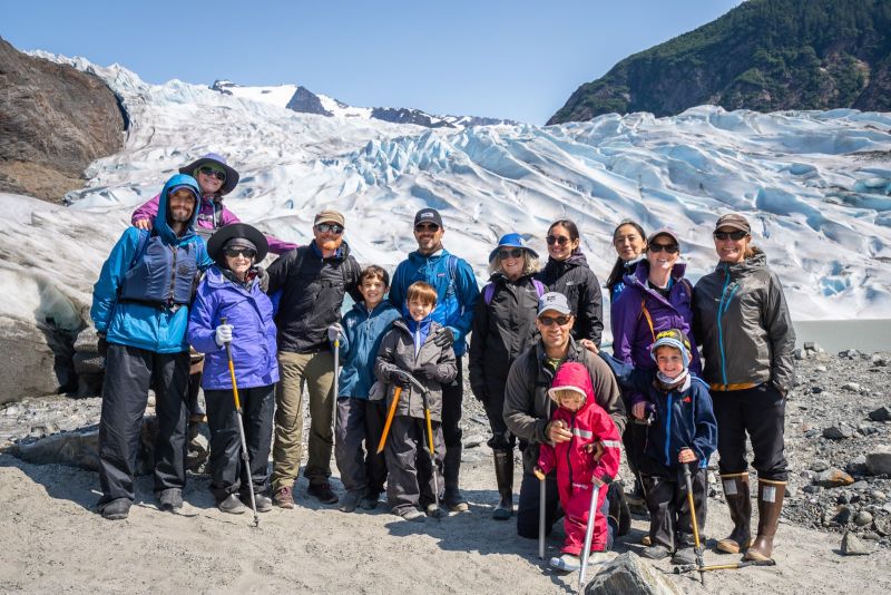 The Two of Us Leading a Four-Generation Trip to a Glacier (Ages 4-96!)