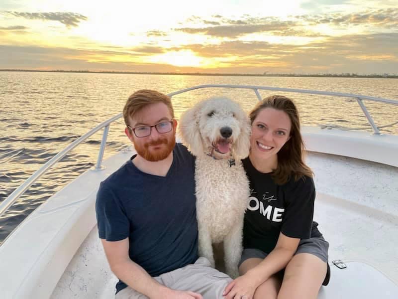 Sunset on Jamie's Parents' Boat
