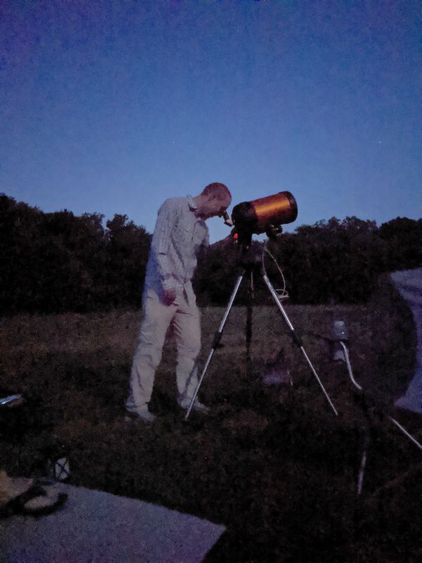 Brian With His Telescope