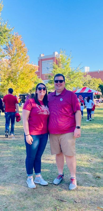 Cheering on OU Football