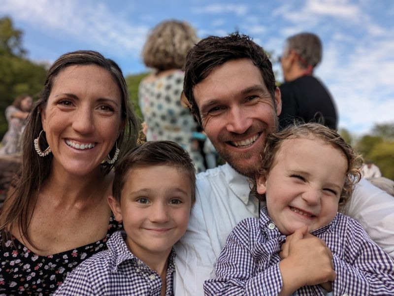 Family Photo at a Wedding in Vermont