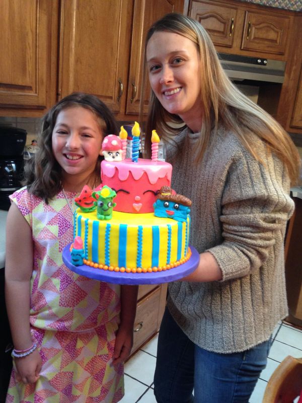 Angel With a Cake She Made for Our Niece