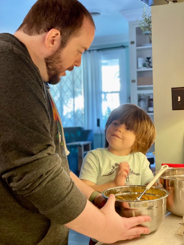 Britt Baking With Our Nephew
