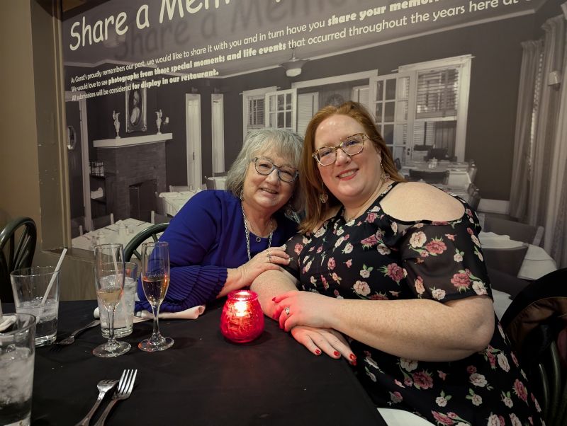 Amanda Having a Birthday Dinner with Her Mom