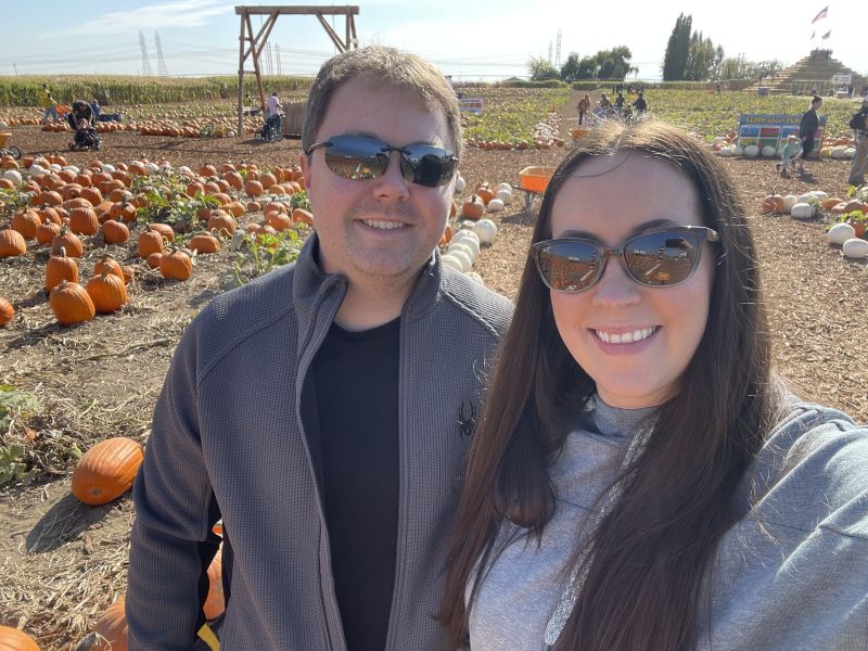 At a Pumpkin Patch Together