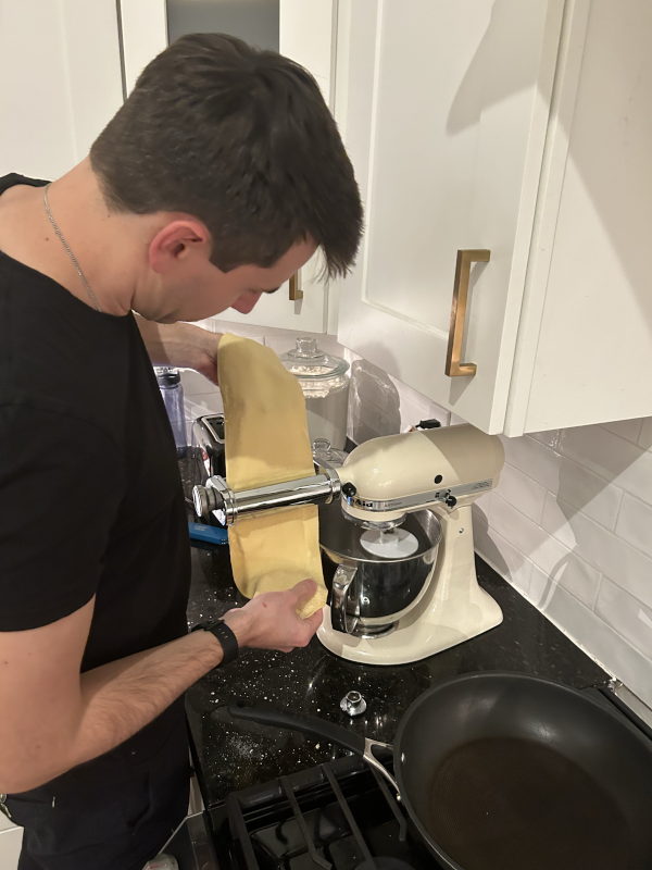 Peter Making Homemade Pasta