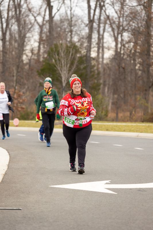 Amanda Running a Christmas 5K