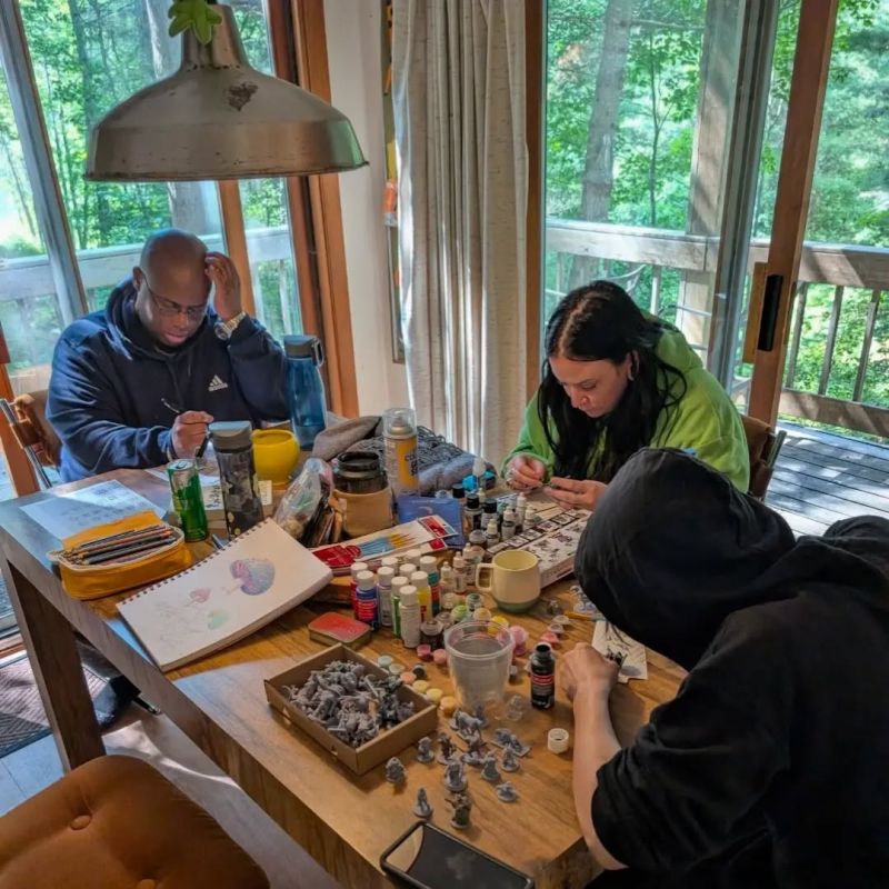 Ellen Painting with Friends
