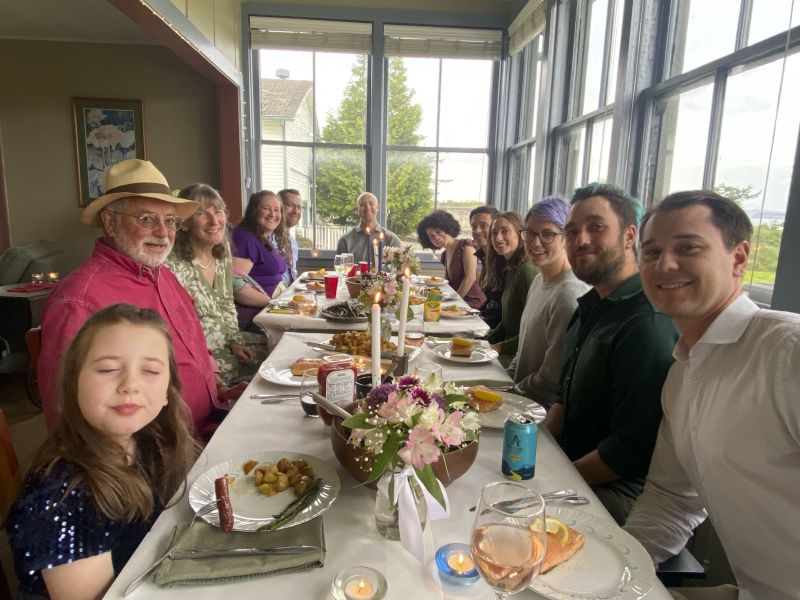 Everyone Together Around the Table for a Family Celebration