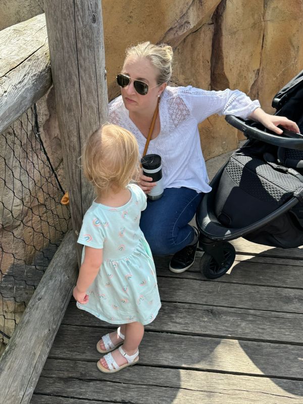 Emma at the Zoo with her Goddaughter