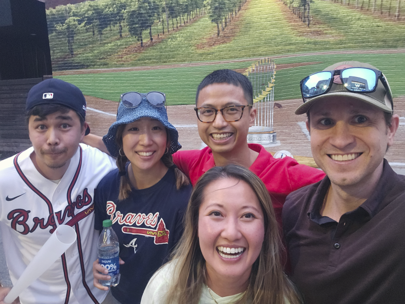 At ATL Braves Baseball Game With Friends