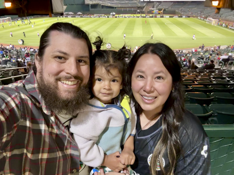 Enjoying a Soccer Game Together