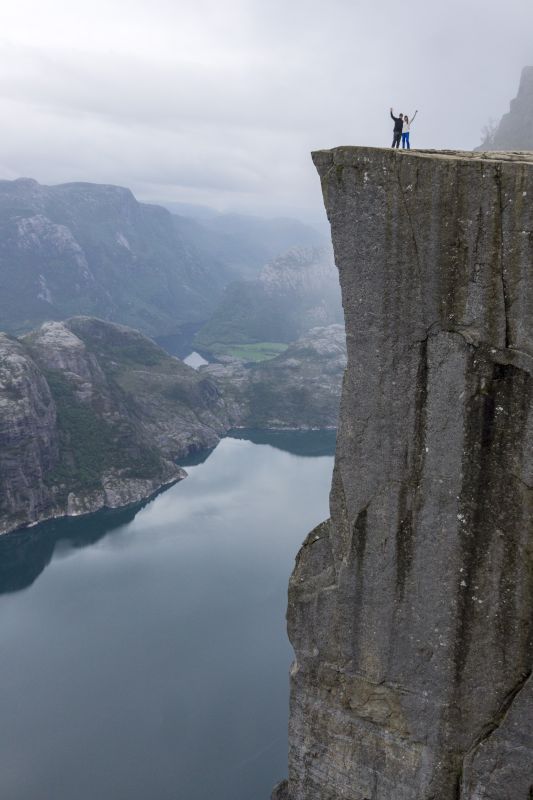 Together at Pulpit Rock in Norway