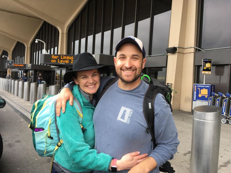 At the Airport Before Vacation