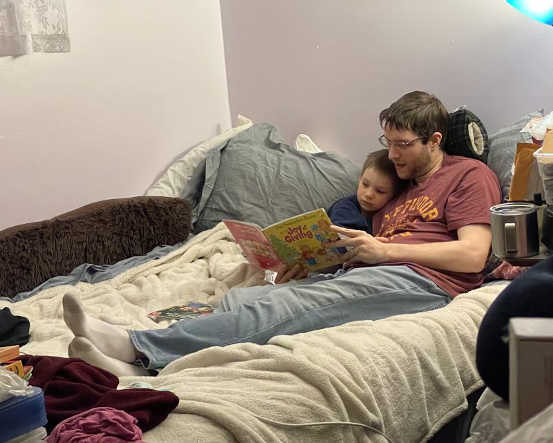 Reading With Our Nephew
