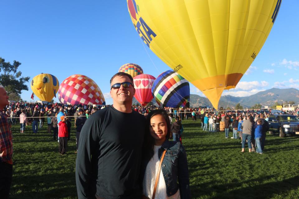 At a Hot Air Balloon Festival in Colorado