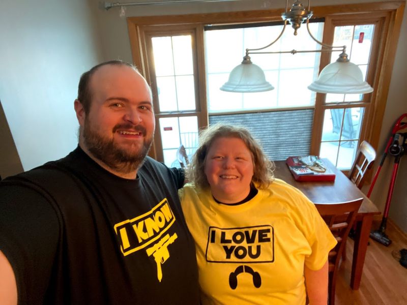 Wearing Our Matching Star Wars Shirts