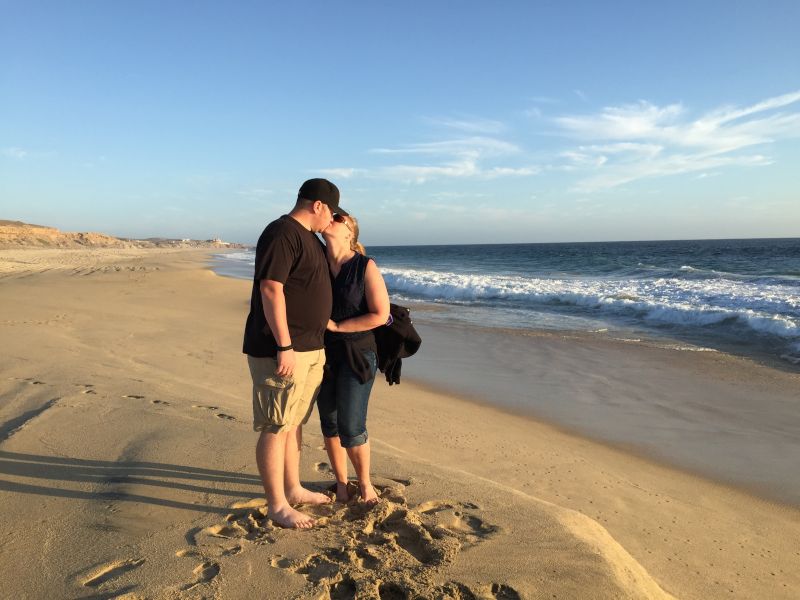 Caught Kissing on the Beach in Cabo