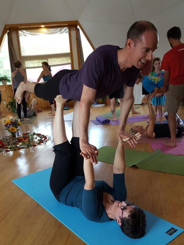 Doing Acro-Yoga