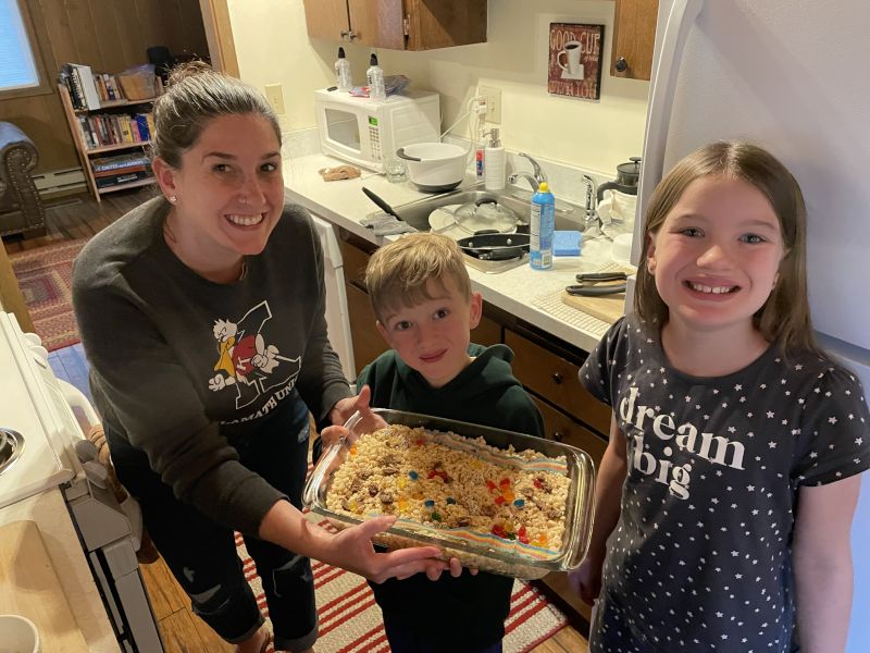 Making Rice Krispy Treats