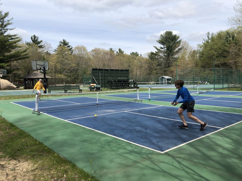Pete & His Dad Playing Paddleball