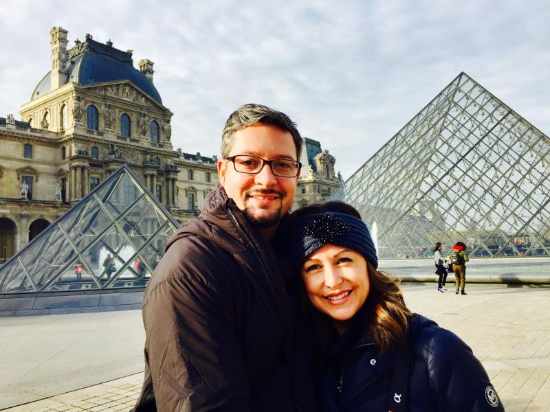 At the Louvre Museum