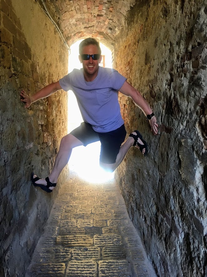 Andy Scaling Walls in Italy
