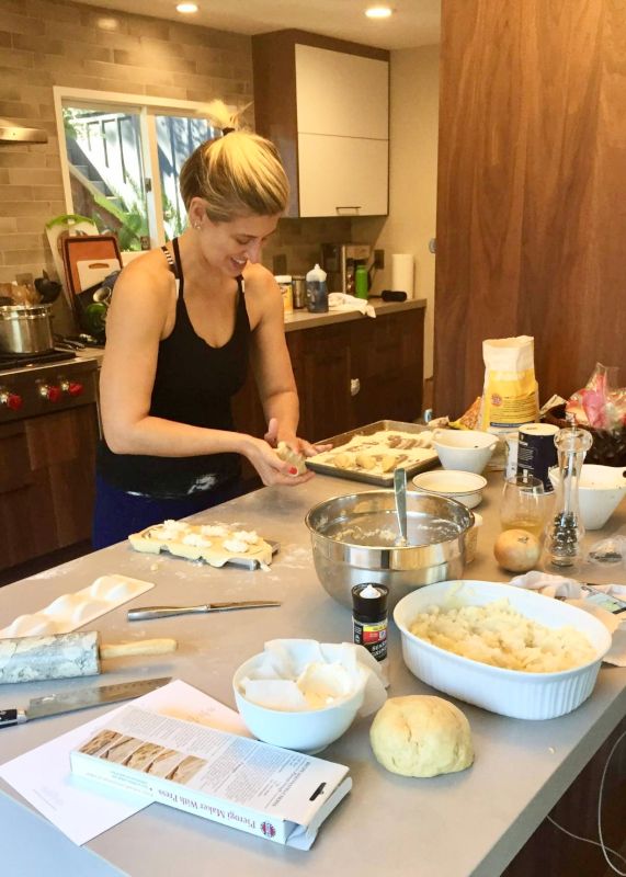 Making Pierogies and Kielbasa for Sunday Football
