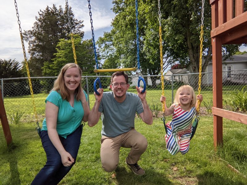 Fun on the Swings in Our Backyard