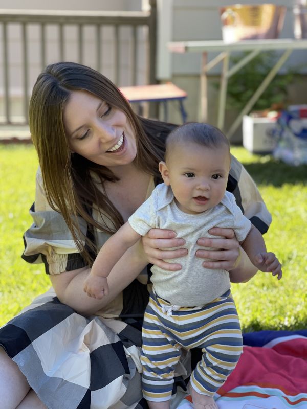 Allison with Our Cousin's Son Hollis