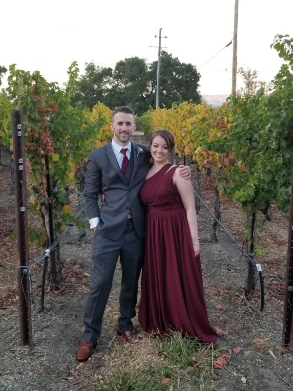 All Dressed Up for a Vineyard Wedding