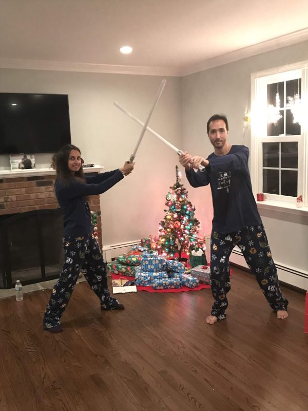 Christmas Lightsaber Duel!