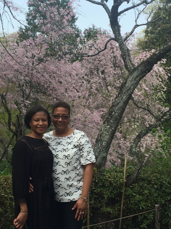 Nicole and Her Mom Mom Enjoying the Cherry Blossoms in Japan