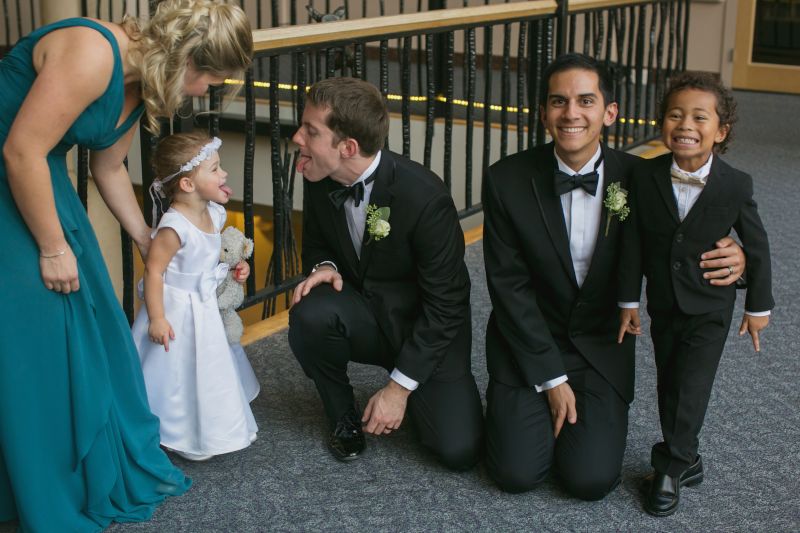 Silliness with Our Flower Girl and Ring Bearer